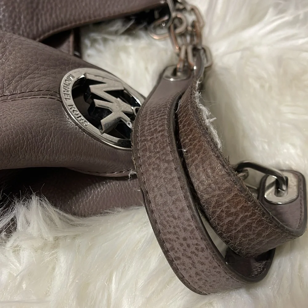 Michael Kors Taupe Leather Shoulder Bag